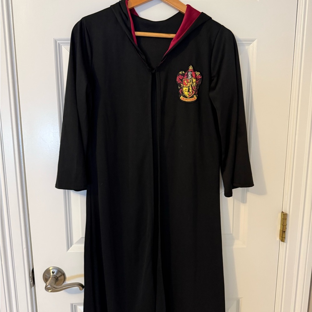 Harry Potter Gryffindor Robe Costume Cloak Black/Red Adult